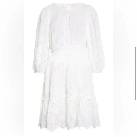 NWT By Timo White Eyelet Mini Dress size Medium - Picture 5 of 14